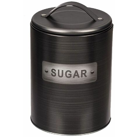 Boite à sucre cylindrique métallique