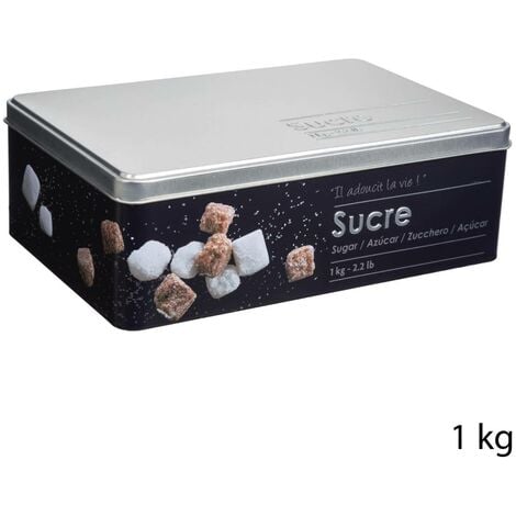 Boîte à sucre morceaux métal black edition noir - 5five