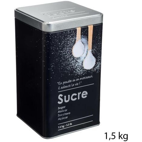 Boîte à sucre poudre métal black edition noir - 5five