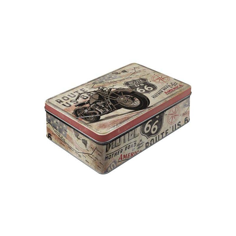 Boite à sucres publicitaire en métal Route 66