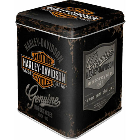 Boîte à thé Harley-Davidson en métal vintage