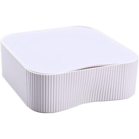 Boîte à Ustensiles Empilable Flexible Combinable, Boîte de Rangement de Bureau Organisateur de Bureau, Boîte à Tiroirs pour Maquillage Cosmétiques Bijoux, 23x22x8cm, Blanc