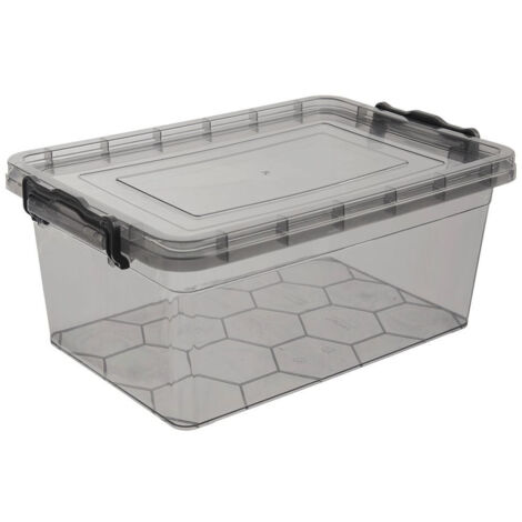 Boîte alimentaire avec couvercle, grise, 9 l