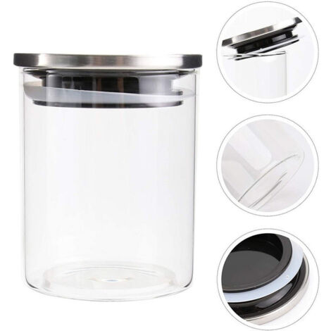 Boîte Alimentaire Sous Vide 900ml Verre Clair Céréales Snacks Cuisine
