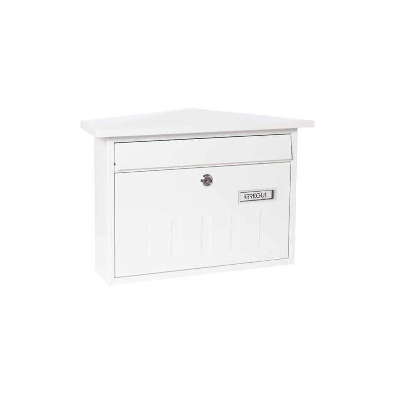 Arregui - Deco E5701 Boîte aux Lettres Individuelle en Acier, Taille m (Courrier Format A4, Magazine), Boîte aux Lettres Murale au Fond Étroit,