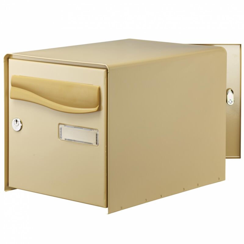 Boite aux lettres, cylindre ptt lys, 2 faces beige