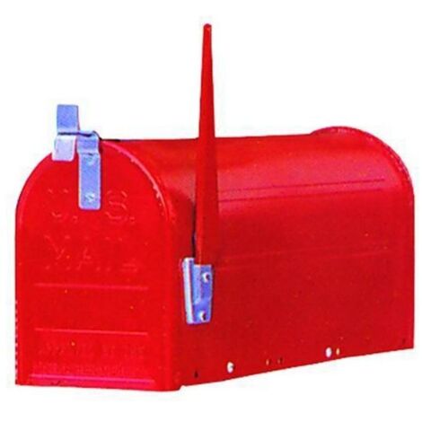 Boîte aux lettres America en aluminium sans poteau rouge