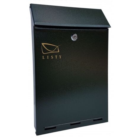 Boîte aux lettres avec numéro de maison postale anthracite RAL7016 motifs UV