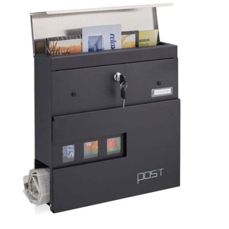 Boîte aux lettres avec porte-journaux