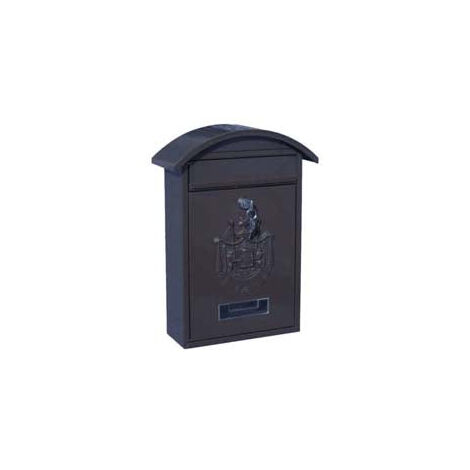 Boîte aux lettres avec toit et clé cylindrique pour extérieur noir - cm.21x6x31h. - couleur noire
