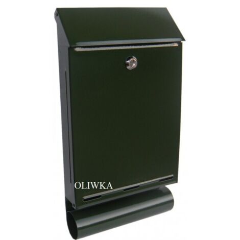 BOÎTE AUX LETTRES AVEC TUBE A-4T OLIVE - SKL A4T 496