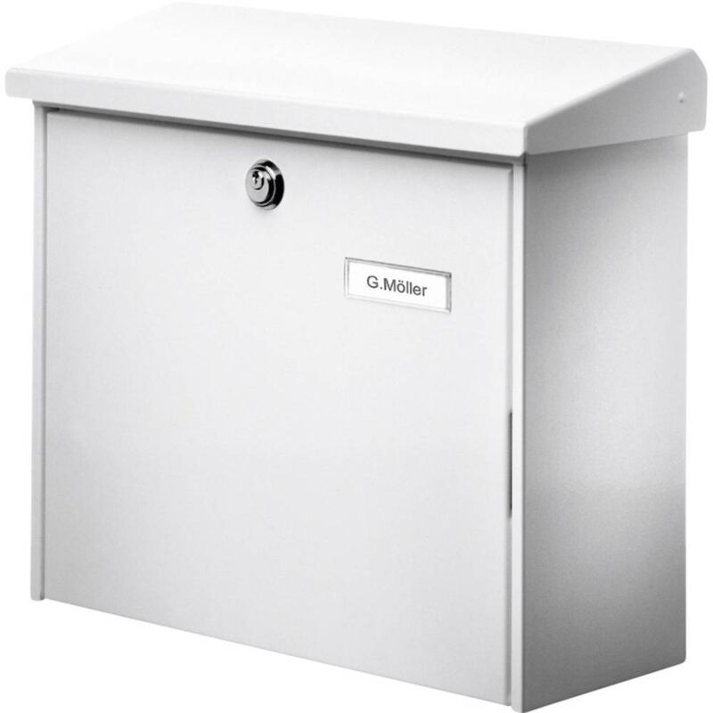 Burg Wächter 4120 comfort 913 w Boîte aux lettres Tôle d'acier blanc avec serrure à clé