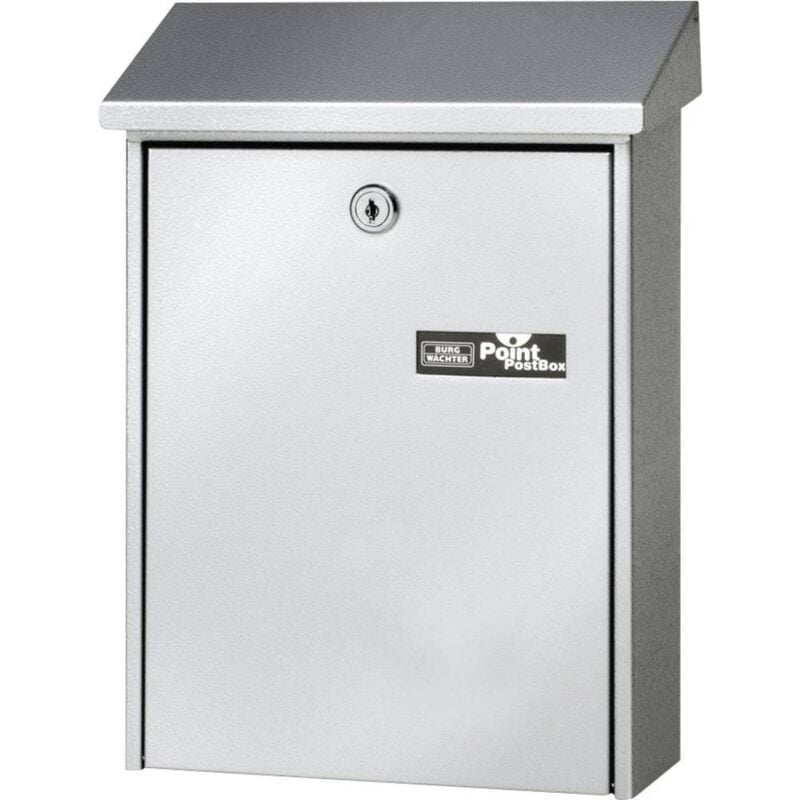 Burg Wächter daily 5861 si Boîte aux lettres Tôle d'acier argent avec serrure à clé