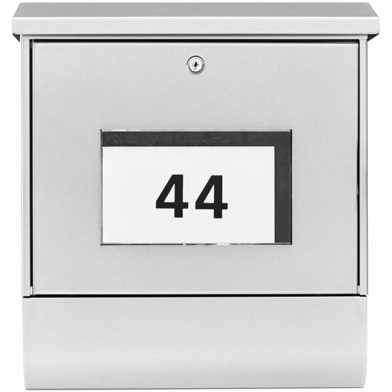Burg Wächter 4400Si Malaga 4400 Si Boîte aux lettres Tôle d'acier argent avec serrure à clé X993421