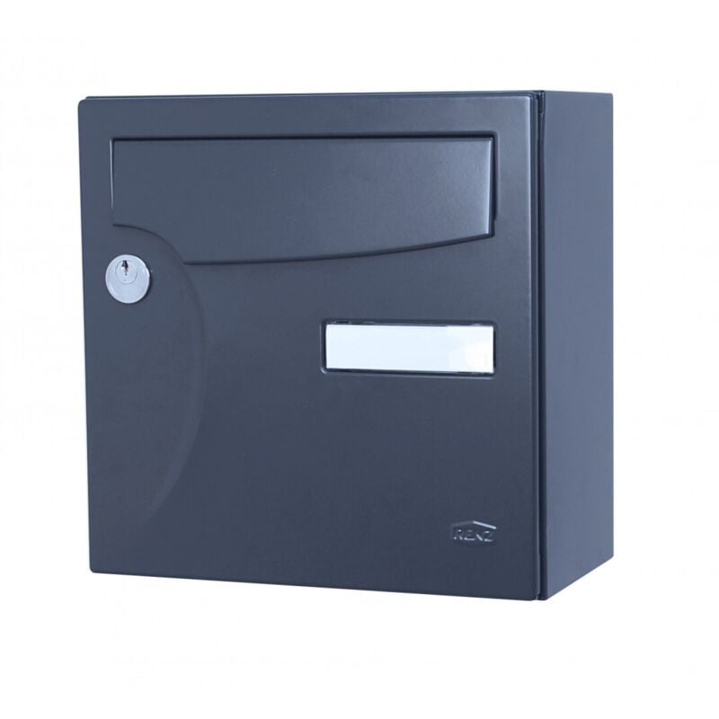 Boîte aux lettres compacte 1 porte extérieur acier anthracite mat - Renz