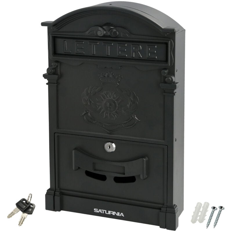 Buzon Jardín Aluminio Fundido Palace Gris Antracita 255 x 410 x 90 mm.