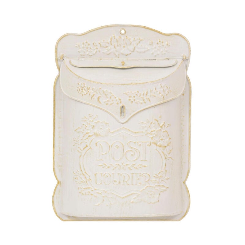 Boîte aux Lettres Déco en Métal 'Tino' 40cm Blanc