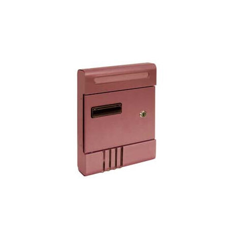 Boîte aux lettres extérieure en aluminium anodisé marron - cm.20,4x7x29h. en aluminium anodisé marron