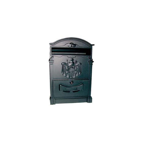 Boîte aux lettres extérieure en aluminium "Residence" Noir - cm.25x9x41h. couleur noire
