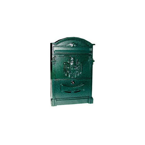 Boîte aux lettres extérieure en aluminium "Residence" Vert - cm.25x9x41h. couleur vert antique