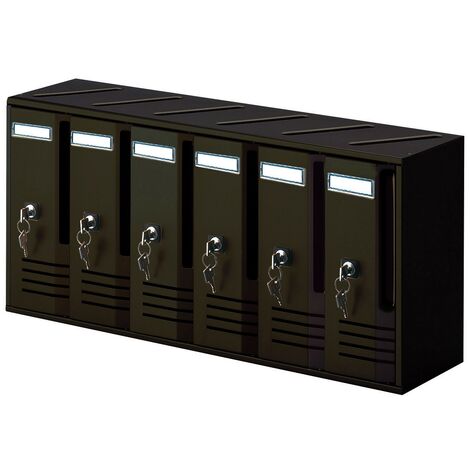 Boîte aux lettres modèle cube 6 places aluminium 620x175x300 trimec copropriété - Séjour