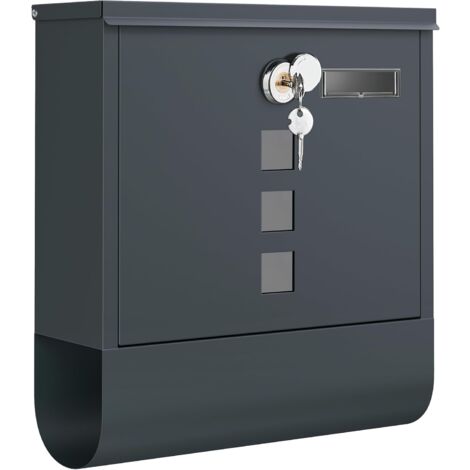 Boîte aux Lettres Murale, 10 x 30,8 x 33,8 cm, Gris Anthracite GMB20AG