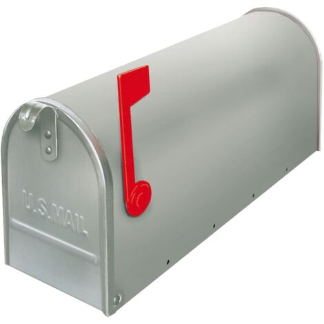 BOITE AUX LETTRES SERIE AMERICA COULEUR ARGENT L17xP48xH22 cm
