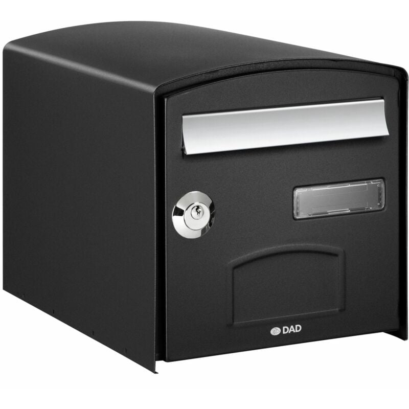 Boite aux lettres dome simple face noir ref 124758