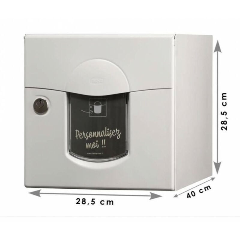 Boite aux lettres solea 2 portes blanc mat Renz