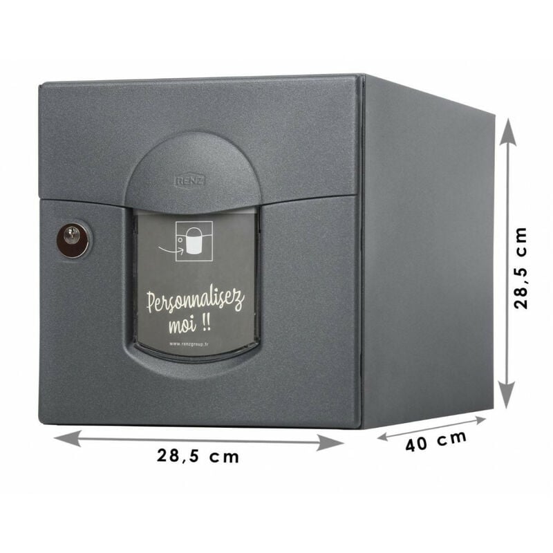 Boite aux lettres solea 1 porte gris anthracite Renz
