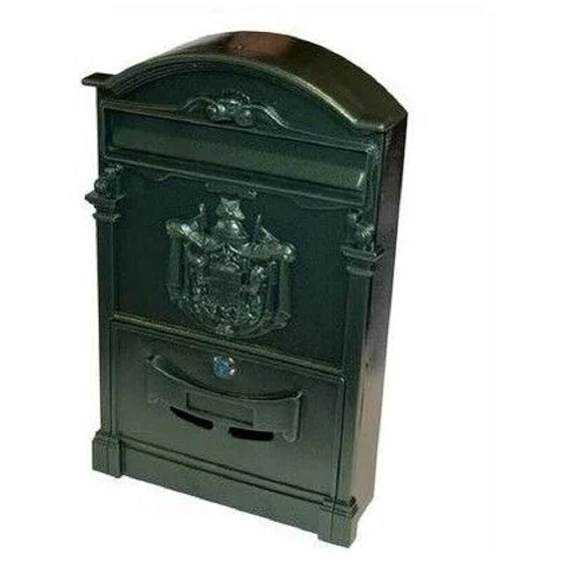 Villa italia boîte aux lettres en aluminium de couleur verte L26xP9xH42 cm