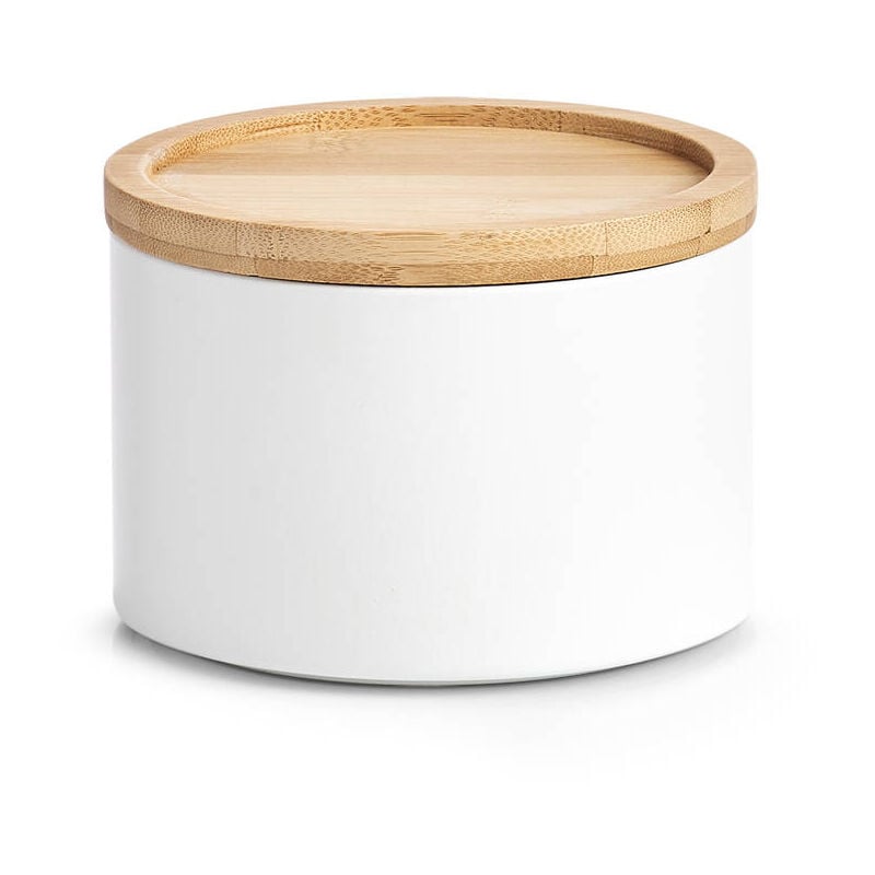 Zeller - Boîte avec couvercle en bambou, ø 13 x 10 cm