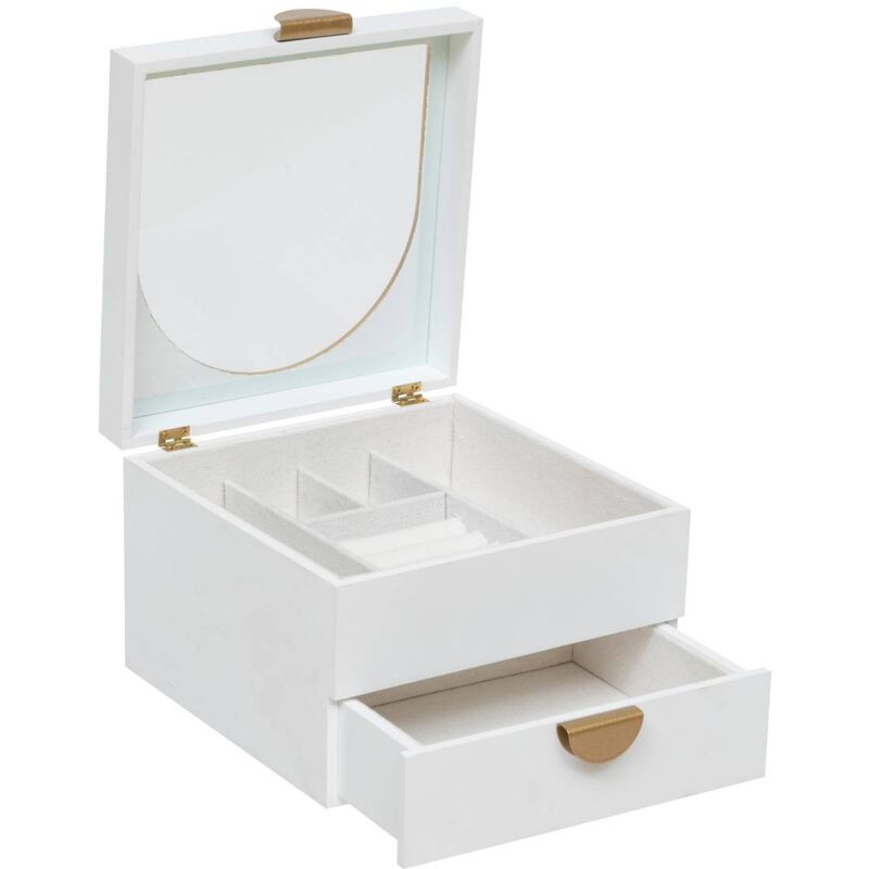 Boîte à bijou Wild bois blanc 20x20cm Atmosphera créateur d'intérieur