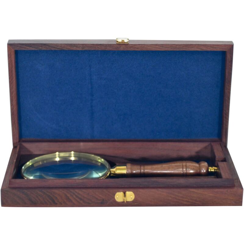 Loupe décorative et Utilitaire en verre et Laiton