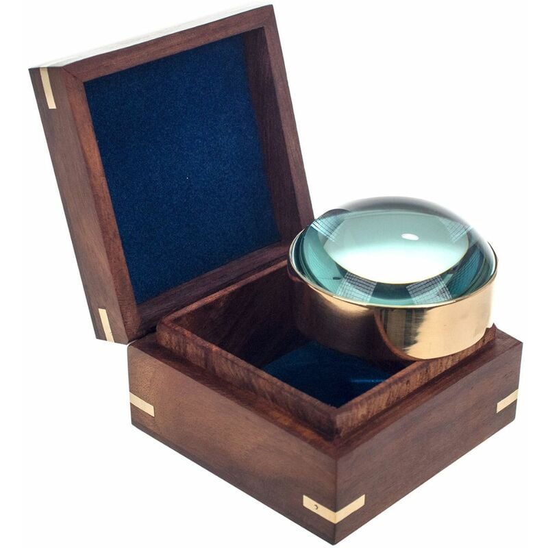 Loupe décorative et Utilitaire en verre et Laiton