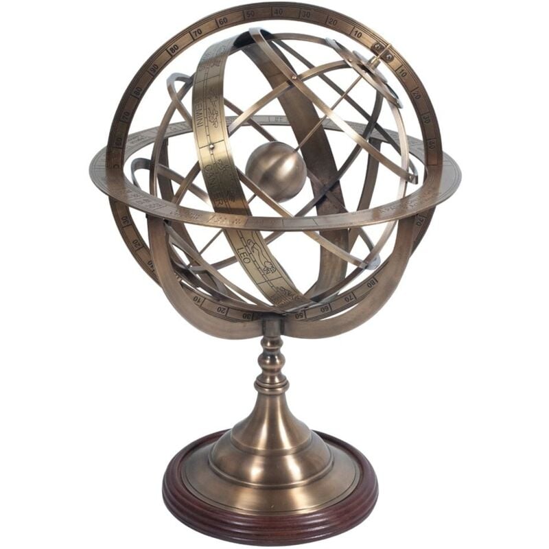 Signes Grimalt - Décoration nautique Sphère armillaire nautique doré 49x49x70cm 19319