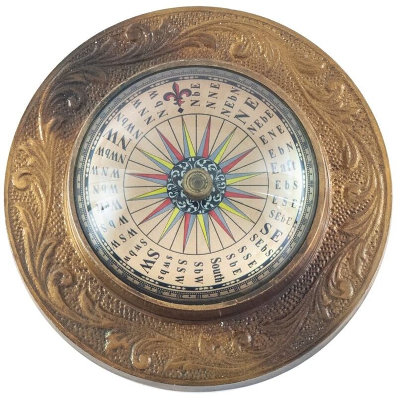 Signes Grimalt - Décoration nautique Brown Nautical Compass 12x12x6cm 11381