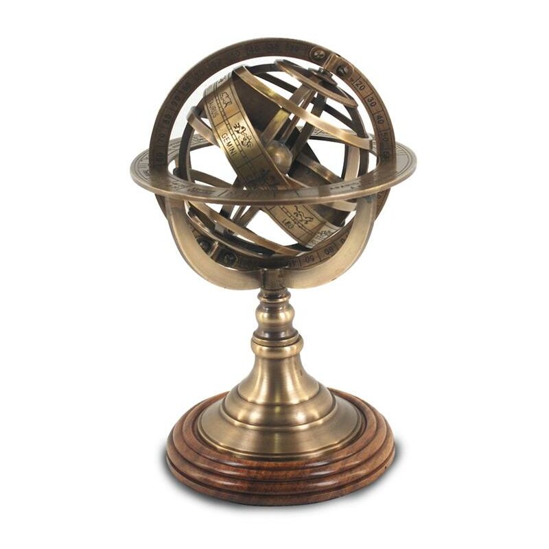 Signes Grimalt - Décoration nautique Sphère armillaire nautique doré 14x14x21cm 79067