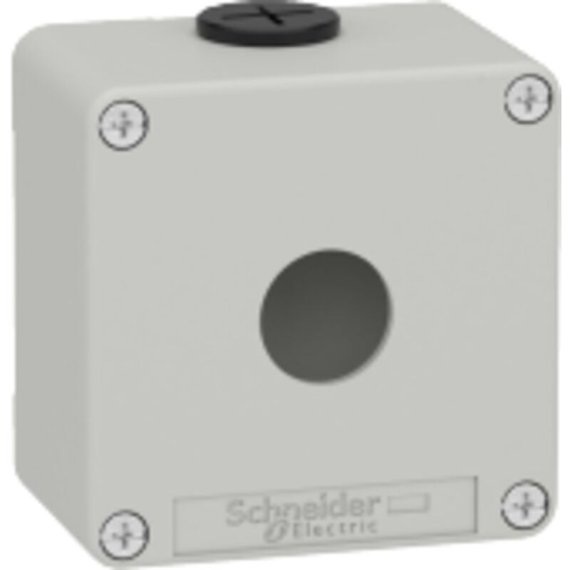 Schneider Electric - Boite métal vide grise - M20 x2 - 1 trou 22 mm - 80x80x51,5 mm - ul cULus - XAPD1201