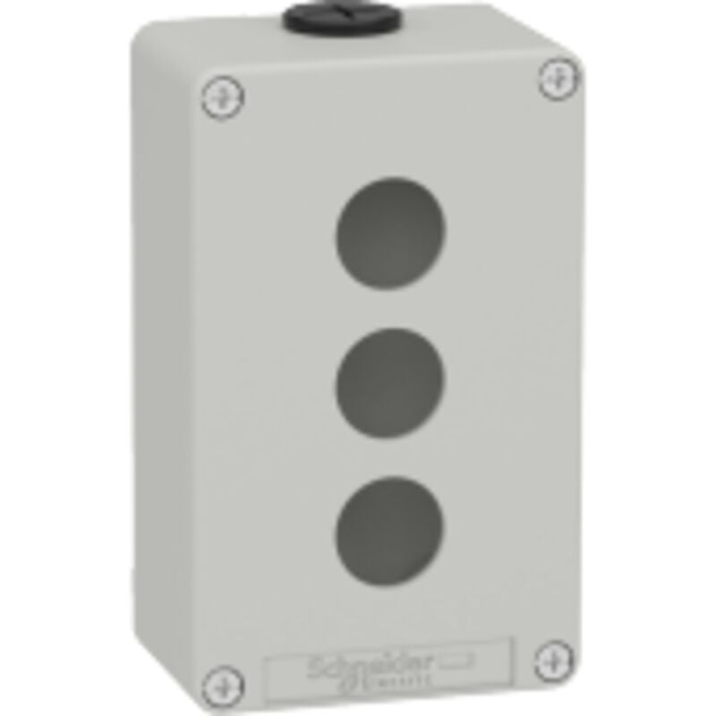 Schneider Electric - Boite métal vide grise - M20 x2 - 3 trous 22 mm - 80x130x51,5 mm - ul cULus - XAPD2203