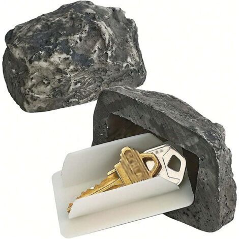 Boîte Cachette de Clé en Pierre, Cachette Clé Secrète pour Jardin et Extérieur, Boîte de Rangement Discrète et Étanche pour Clés
