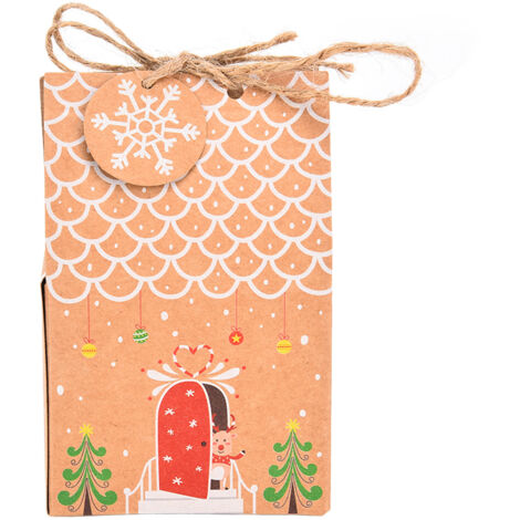 Boîte Cadeau de Noël Élégante pour Biscuits et Chocolats - Emballage Festif Décoratif