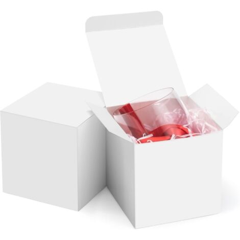 Boîte cadeau kraft 50 pièces, facile à assembler pour emballages, artisanat, pâtisseries, muffins et fêtes