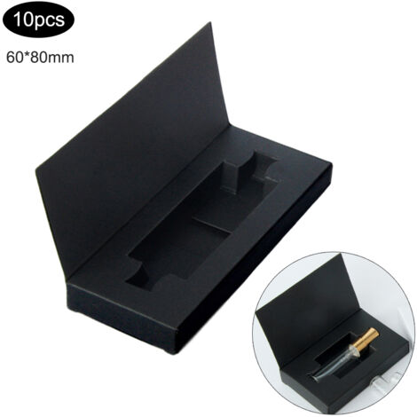 Boîte Cadeau Parfum Élégante - 10 Pièces - 6x8x1,6cm - Emballage Noir Universel pour Flacons