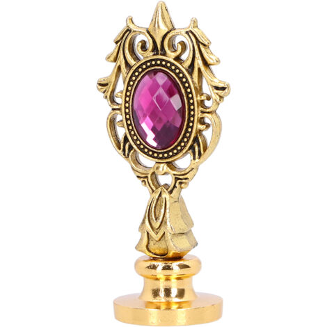 Boîte Cadeau Vintage à Poignée Détachable avec Sceau de Cire - Emballage Décoratif Orné de Motifs, Couleurs Antiques, Strass - Idée DIY Créative