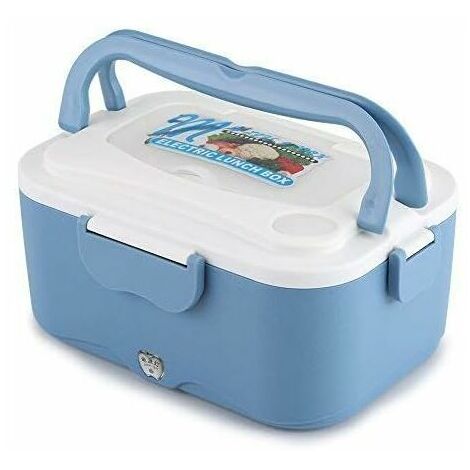 Boîte Chauffante Lunch Box pour Voiture Électrique Boîte Déjeuner Thermique de 1.5L Boîte Alimentaires Boîte Repas Revêtement en Isolation pour voyager(24V-Bleu),