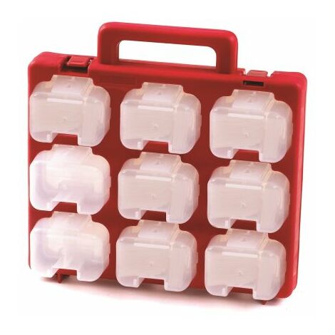 Boite compartimentée RS PRO, 18 Compartiments, Plastique, 330mm x 330mm x 130mm ( Prix pour 1 )