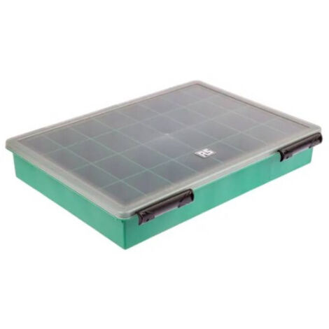 Boite compartimentée RS PRO, 32 Compartiments, Plastique, 57mm x 338mm x 260mm ( Prix pour 1 )