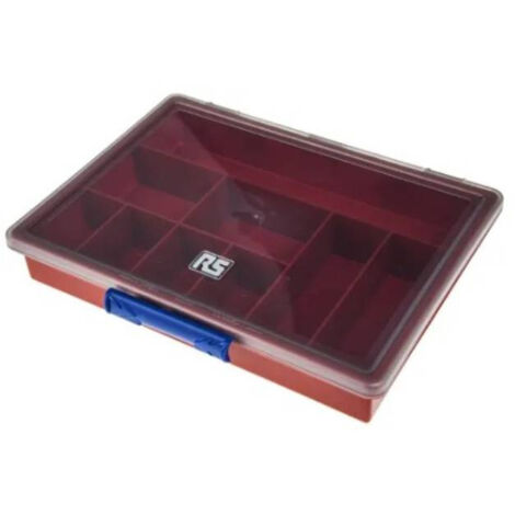 Boite compartimentée RS PRO, 9 Compartiments, Plastique, 43mm x 240mm x 195mm ( Prix pour 1 )