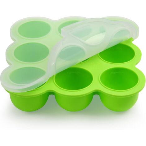 Boîte Conservation Aliment Bébé - 9 Compartiments - Silicone Sans BPA - Congélation Étanche - Lait Maternel Purée